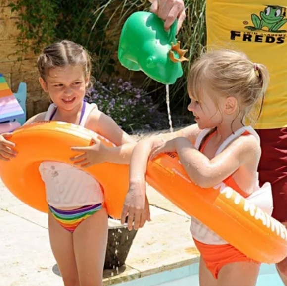 FREDS SWIM ACADEMY SWIMTRAINER Classic Orange, Baby Pool Float Ring for Toddlers - Picture 5 of 8